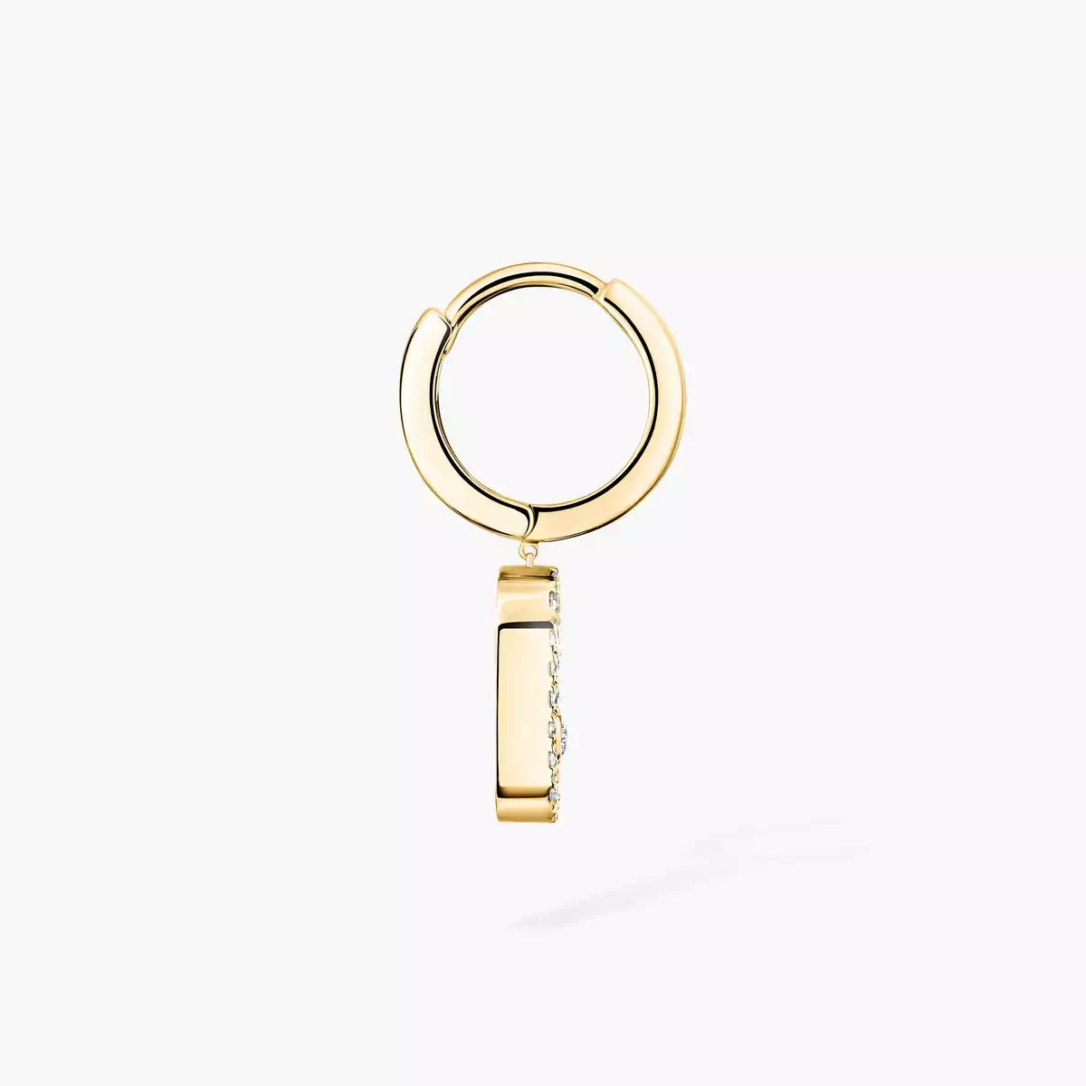 [Max Jewelry]Move Uno Single Diamond Hoop Earring
