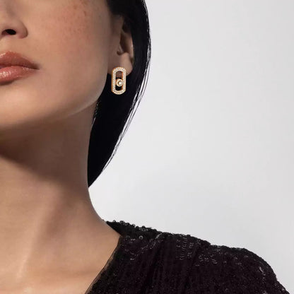 [Max Jewelry]So Move Pave_-Set Diamond Earrings in Silver