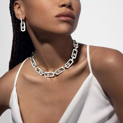 [Max Jewelry] So Move XL Diamond Hoop Earring