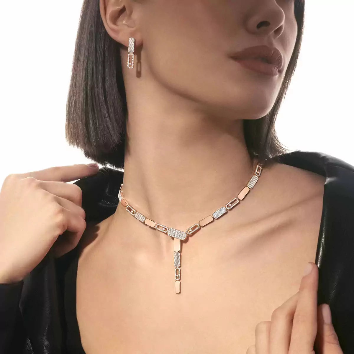 [Max Jewelry]Imperial Move SM Diamond Earrings