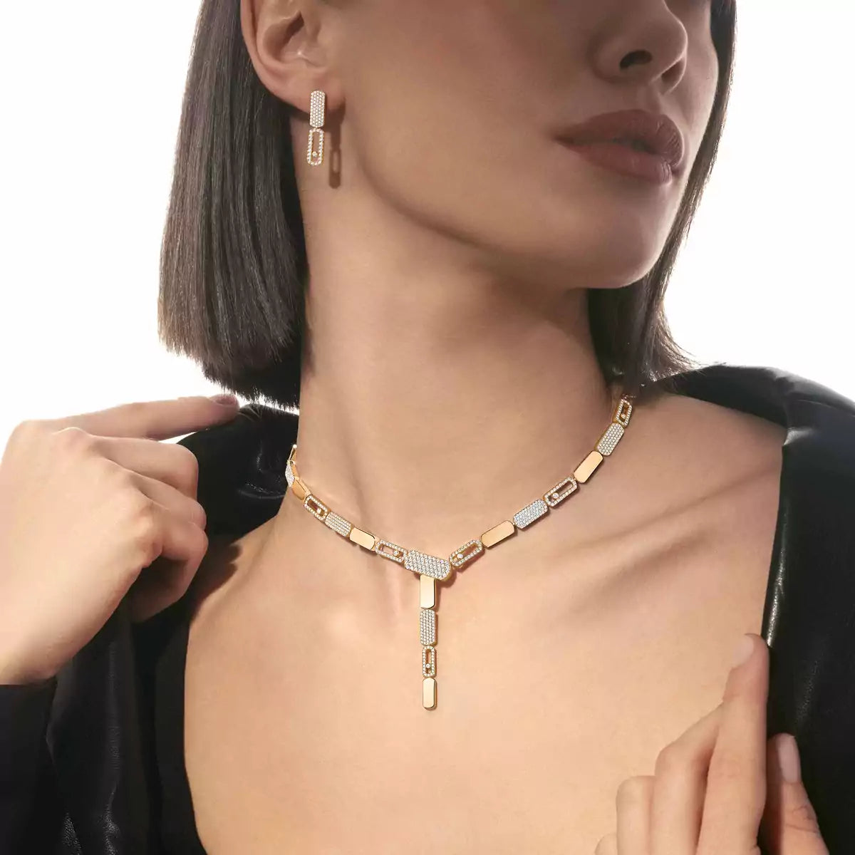 [Max Jewelry]Imperial Move SM Diamond Earrings