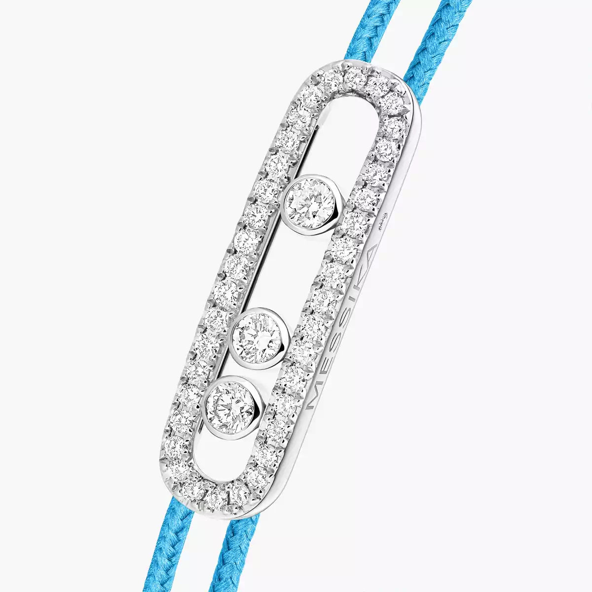 [Max Jewelry]Messika Care(s) pink cord pavé bracelet