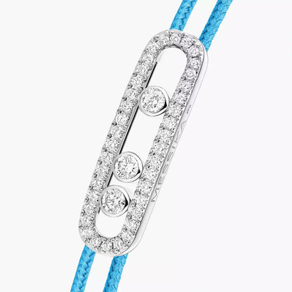 [Max Jewelry]Messika Care(s) pink cord pavé bracelet