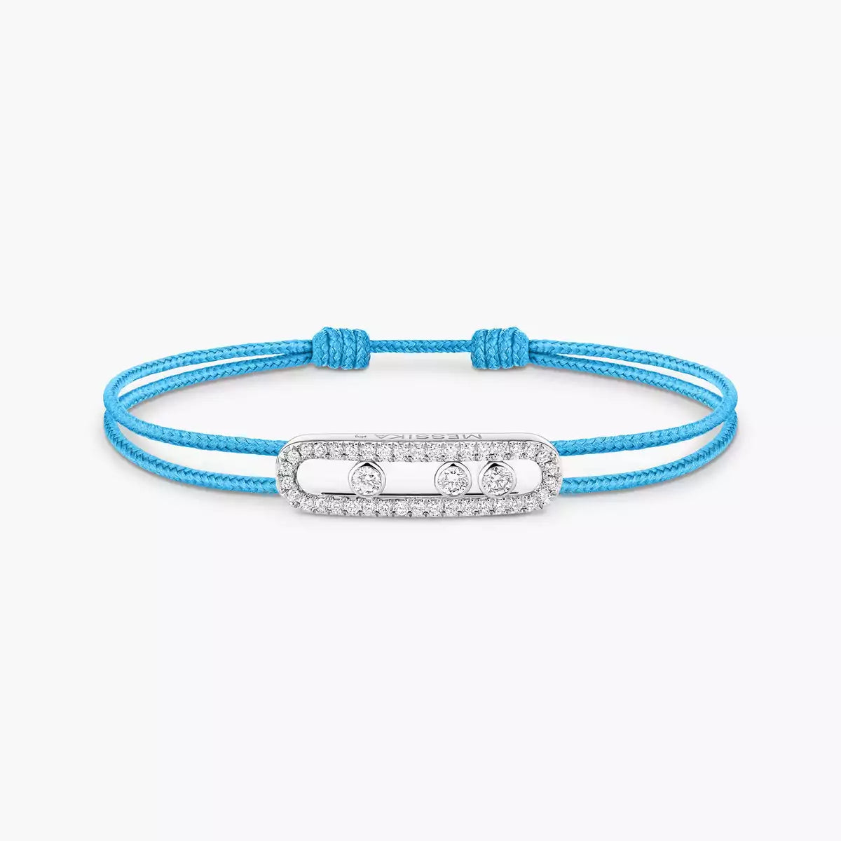 [Max Jewelry]Messika Care(s) pink cord pavé bracelet