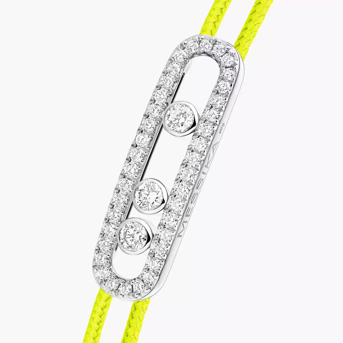 [Max Jewelry]Messika Care(s) pink cord pavé bracelet