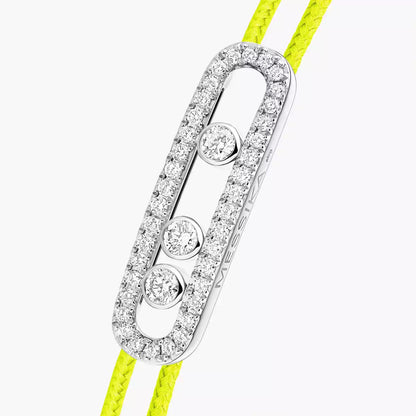 [Max Jewelry]Messika Care(s) pink cord pavé bracelet