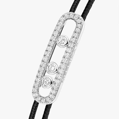 [Max Jewelry]Messika Care(s) pink cord pavé bracelet