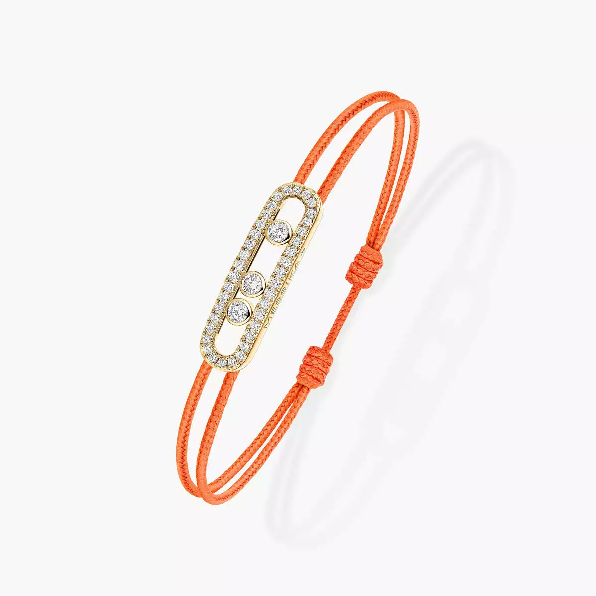 [Max Jewelry]Messika Care(s) pink cord pavé bracelet