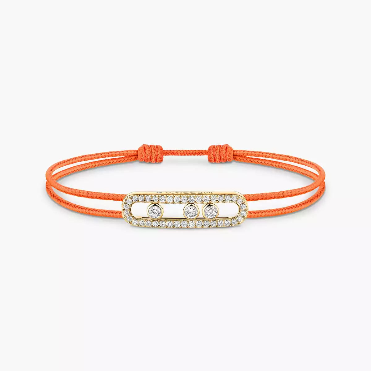 [Max Jewelry]Messika Care(s) pink cord pavé bracelet