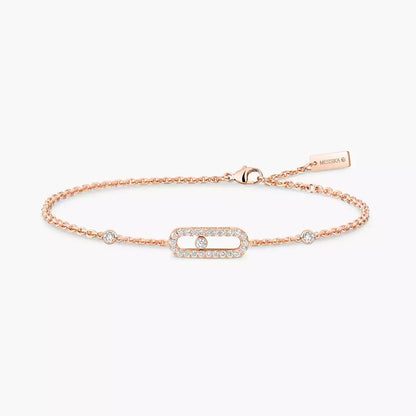 [Max Jewelry]Move Uno Diamond Bracelet