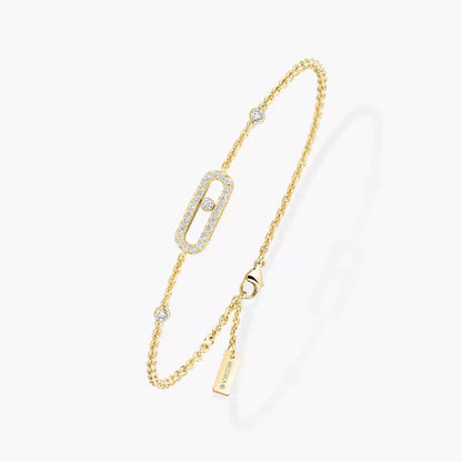 [Max Jewelry]Move Uno Diamond Bracelet