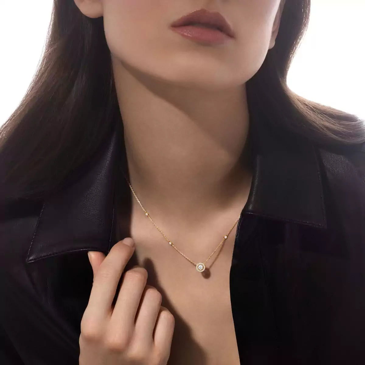 [Max Jewelry]Diamond Necklace 0,20ct Brilliant Shape Joy