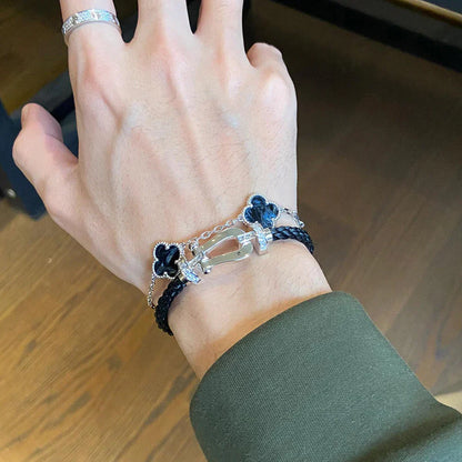 [Max Jewelry ]CLOVER 5 MOTIF PIETERSITE BRACELET COLLECTION