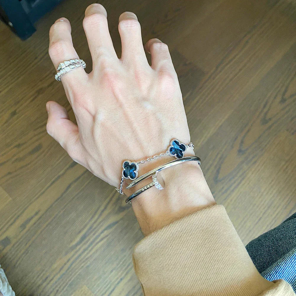 [Max Jewelry ]CLOVER 5 MOTIF PIETERSITE BRACELET COLLECTION