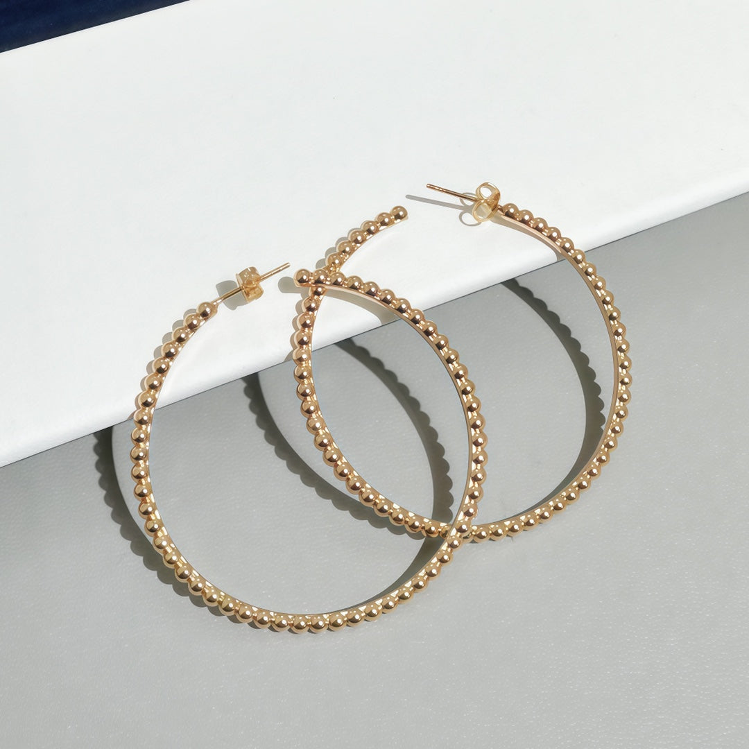 [Max Jewelry] SMOOTH BEAD STUD EARRINGS