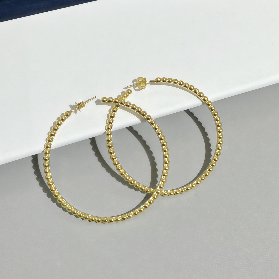 [Max Jewelry] SMOOTH BEAD STUD EARRINGS
