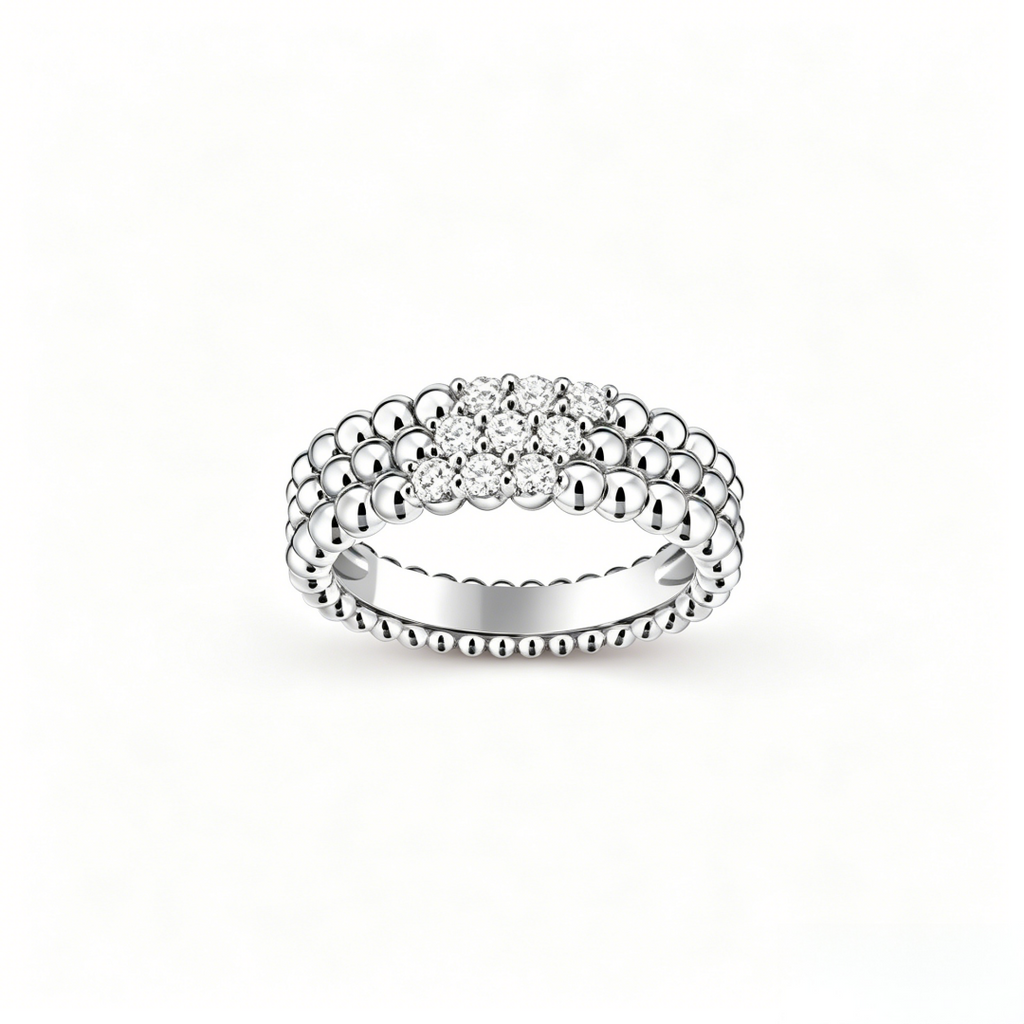 [Plus&Max] THREE-ROW DIAMOND RING