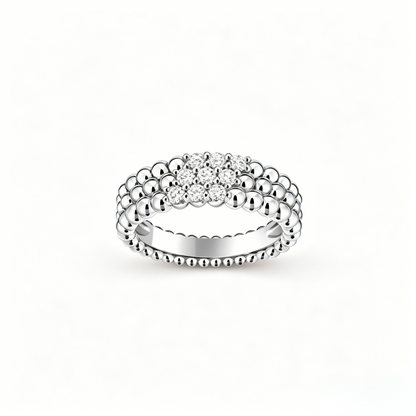 [Max Jewelry] THREE-ROW DIAMOND RING