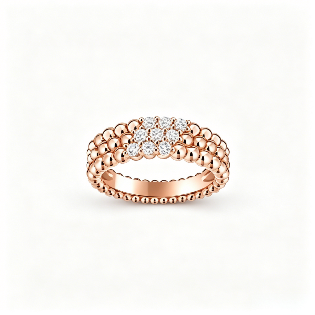 [Plus&Max] THREE-ROW DIAMOND RING