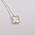 [Plus&Max]CLOVER  15MM WHITE MOTHER-OF-PEARL SILVER