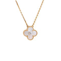 [Plus&Max]CLOVER 15MM DIAMOND WHITE FRITILLARIA NECKLACE