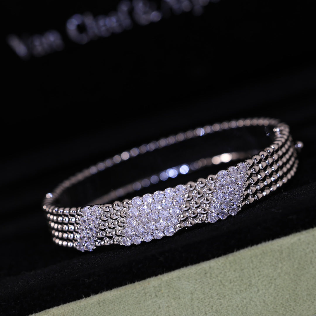 [Max Jewelry]  FIVE-ROW DIAMOND BRACELET