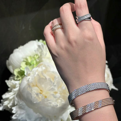 [Max Jewelry]  FIVE-ROW DIAMOND BRACELET
