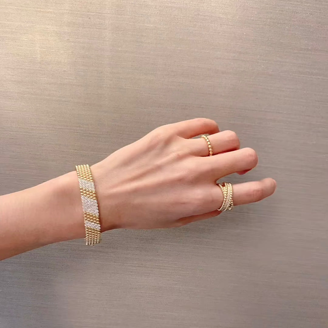 [Max Jewelry]  FIVE-ROW DIAMOND BRACELET
