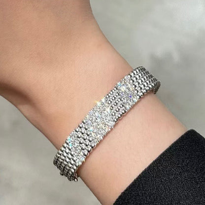 [Max Jewelry]  FIVE-ROW DIAMOND BRACELET