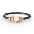 [Plus&Max]FORCE LARGE HORSESHOE HALF DIAMOND BRACELET GOLD
