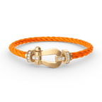 [Plus&Max]FORCE LARGE HORSESHOE HALF DIAMOND BRACELET GOLD