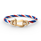 [Plus&Max]FORCE LARGE HORSESHOE HALF DIAMOND BRACELET GOLD