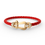 [Plus&Max]FORCE LARGE HORSESHOE HALF DIAMOND BRACELET GOLD