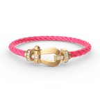 [Plus&Max]FORCE LARGE HORSESHOE HALF DIAMOND BRACELET GOLD