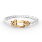 [Plus&Max]FORCE LARGE HORSESHOE HALF DIAMOND BRACELET GOLD