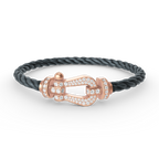[Plus&Max]FORCE LARGE HORSESHOE FULL DIAMOND BRACELET ROSE GOLD