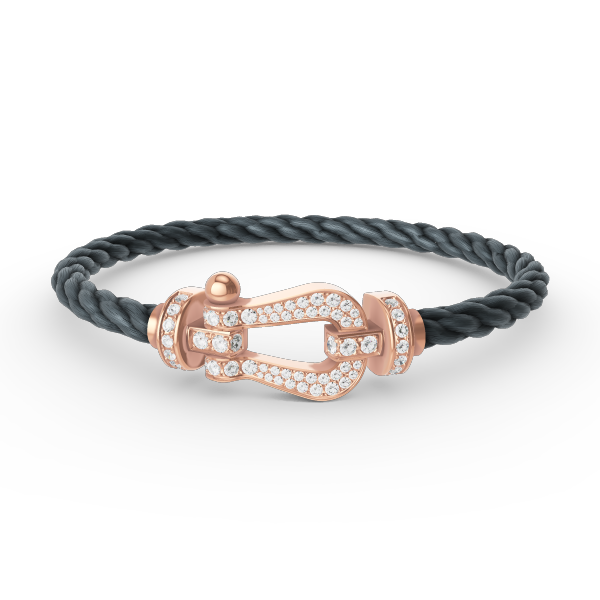 [Max Jewelry ]FORCE LARGE HORSESHOE FULL DIAMOND BRACELET ROSE GOLD