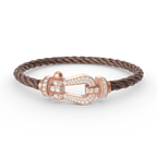 [Plus&Max]FORCE LARGE HORSESHOE FULL DIAMOND BRACELET ROSE GOLD