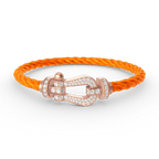 [Plus&Max]FORCE LARGE HORSESHOE FULL DIAMOND BRACELET ROSE GOLD