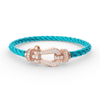 [Plus&Max]FORCE LARGE HORSESHOE FULL DIAMOND BRACELET ROSE GOLD
