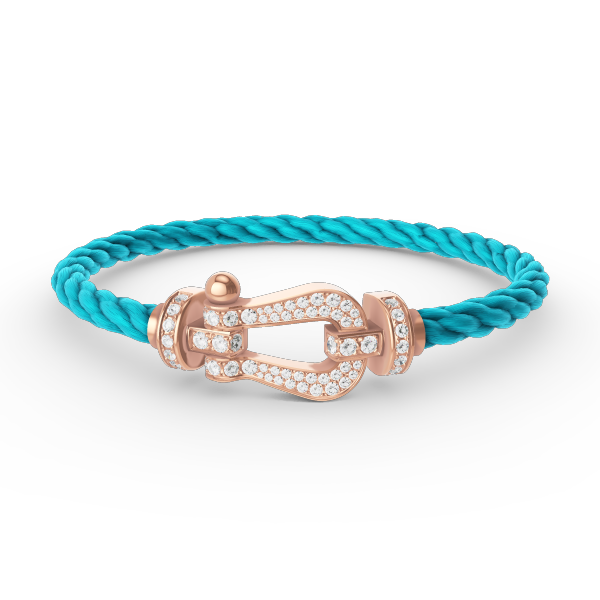 [Max Jewelry ]FORCE LARGE HORSESHOE FULL DIAMOND BRACELET ROSE GOLD