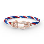[Plus&Max]FORCE LARGE HORSESHOE FULL DIAMOND BRACELET ROSE GOLD