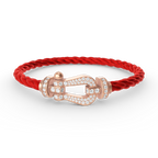 [Plus&Max]FORCE LARGE HORSESHOE FULL DIAMOND BRACELET ROSE GOLD