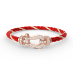[Plus&Max]FORCE LARGE HORSESHOE FULL DIAMOND BRACELET ROSE GOLD