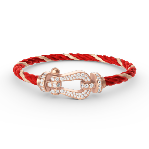 [Max Jewelry ]FORCE LARGE HORSESHOE FULL DIAMOND BRACELET ROSE GOLD