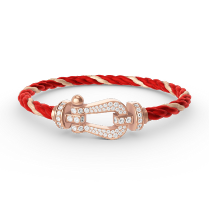 [Max Jewelry ]FORCE LARGE HORSESHOE FULL DIAMOND BRACELET ROSE GOLD