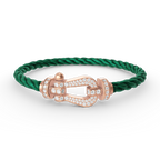 [Plus&Max]FORCE LARGE HORSESHOE FULL DIAMOND BRACELET ROSE GOLD
