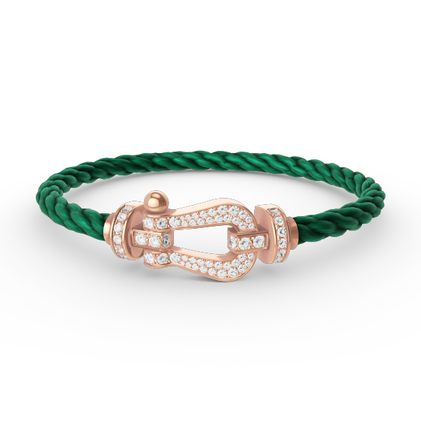 [Max Jewelry ]FORCE LARGE HORSESHOE FULL DIAMOND BRACELET ROSE GOLD