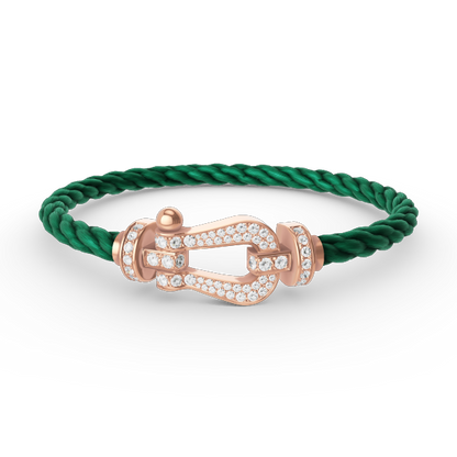 [Max Jewelry ]FORCE LARGE HORSESHOE FULL DIAMOND BRACELET ROSE GOLD