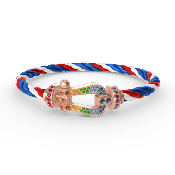 [Max Jewelry ]FORCE LARGE HORSESHOE  COLORED DIAMOND BRACELET ROSE GOLD